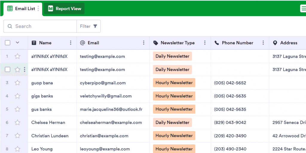 email list for side hustlers