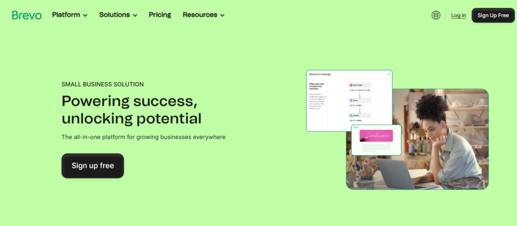 Brevo – Best for Small Businesses email for side hustlers