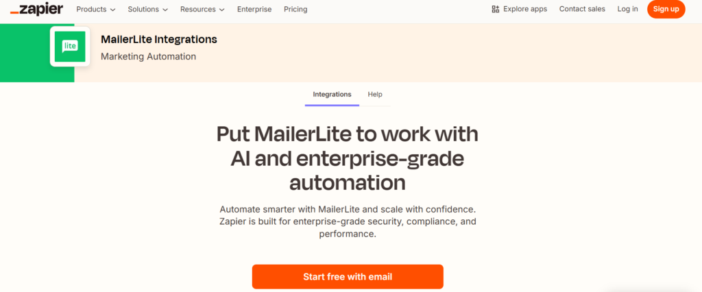  Zapier automation connecting Etsy orders to MailerLite workflow