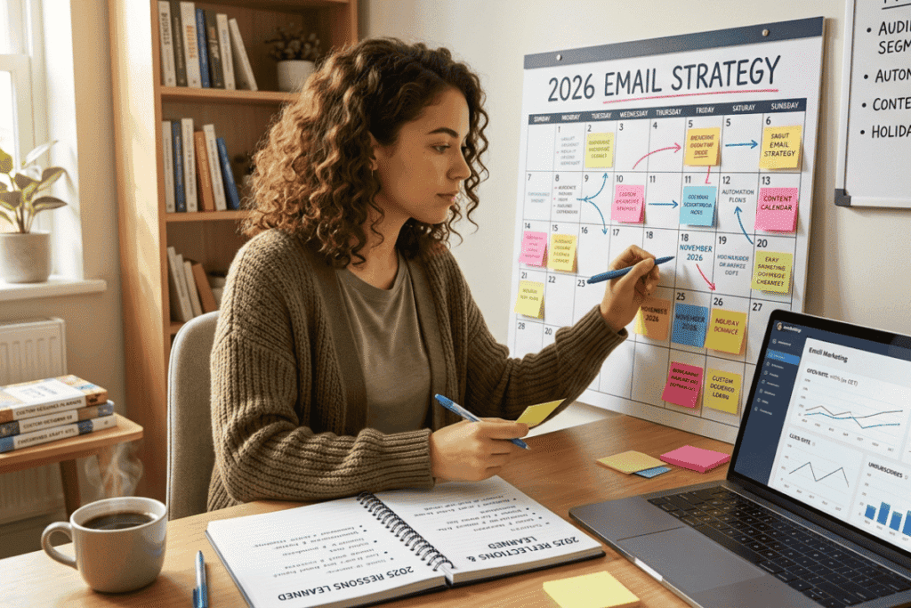 Side hustler planning 2026 email strategy using November 2025 lessons