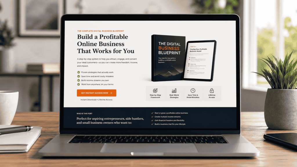 How to Build a Sales Funnel for Free Without ClickFunnels: 7 Steps High-converting sales page showing benefits and a clear call to action